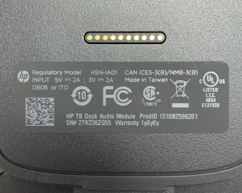 HP TB Dock Audio Module HSN-IA01 Speaker for Thunderbolt Docking Station