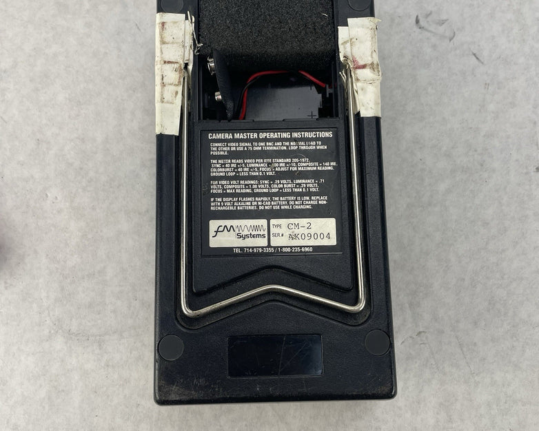 FM Systems CM-2 Camera Master 2 CCTV Video Signal Tester Missing Battery Cover