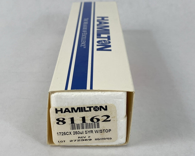 Hamilton 81162 1725CX 250ul Syringe w/ Stop