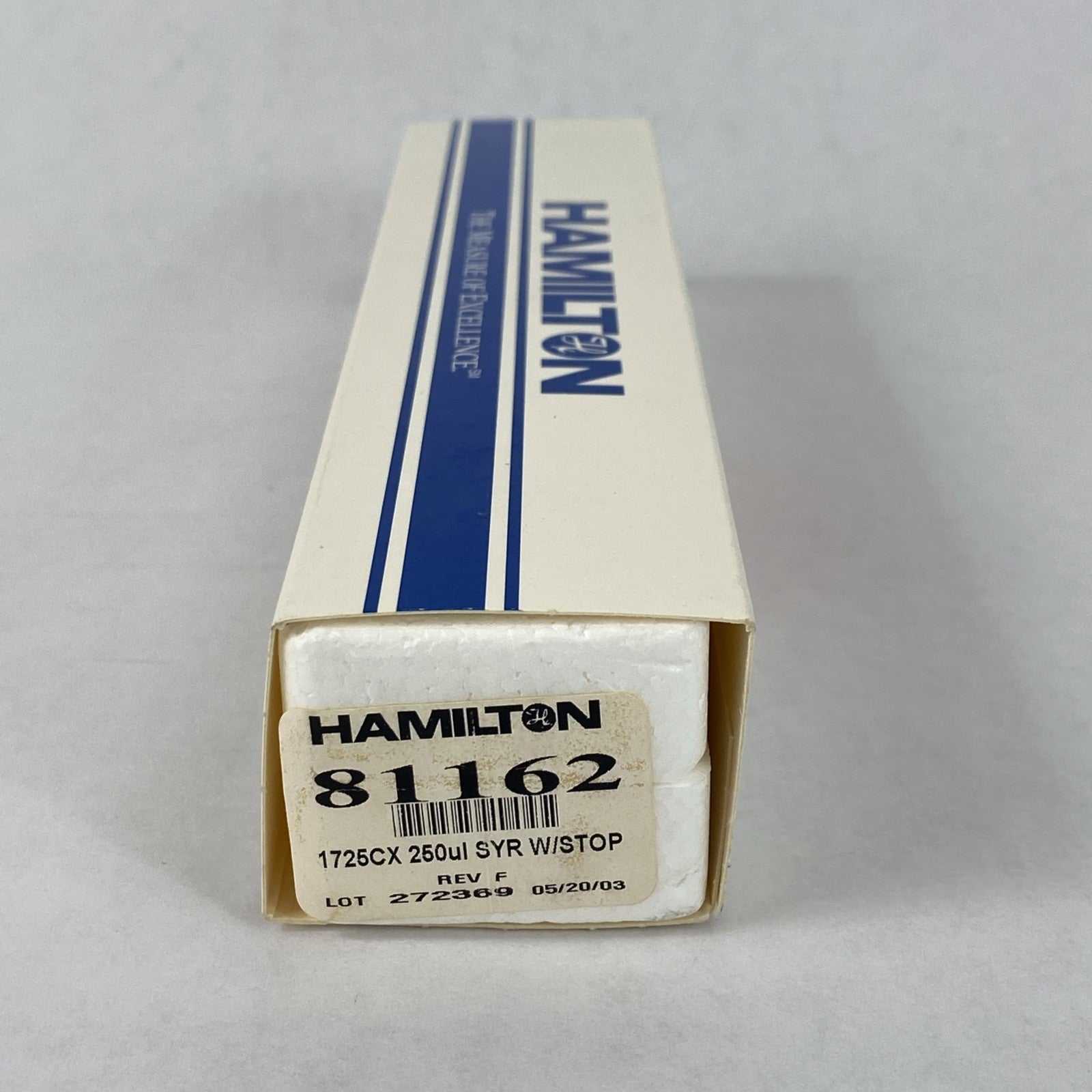 Hamilton 81162 1725CX 250ul Syringe w/ Stop2