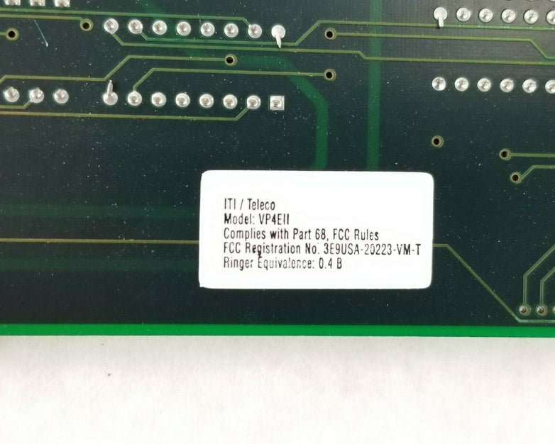 Teleco VP4EII-A MS19UN0036 17841 8-BIT ISA Card