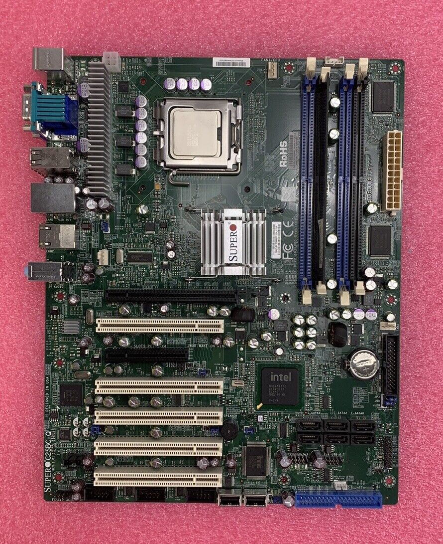 SuperMicro C25BC-Q Motherboard Intel Core 2 Quad 3GHz 512MB RAM w/Shield