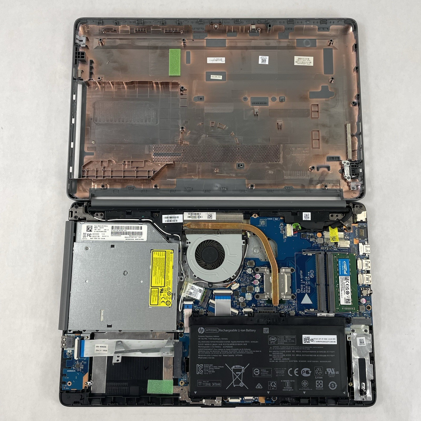 HP 15-da0046nr 15.6" i3-7020U 2.30 GHz 8 GB RAM No SSD No OS No AC15