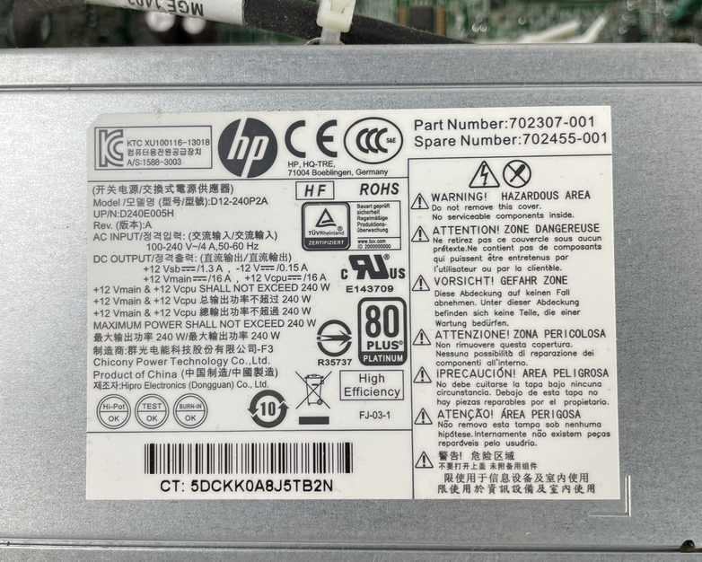 HP EliteDesk 800 G1 SFF i5-4570 3.20 GHz 8 GB RAM No HDD/OS