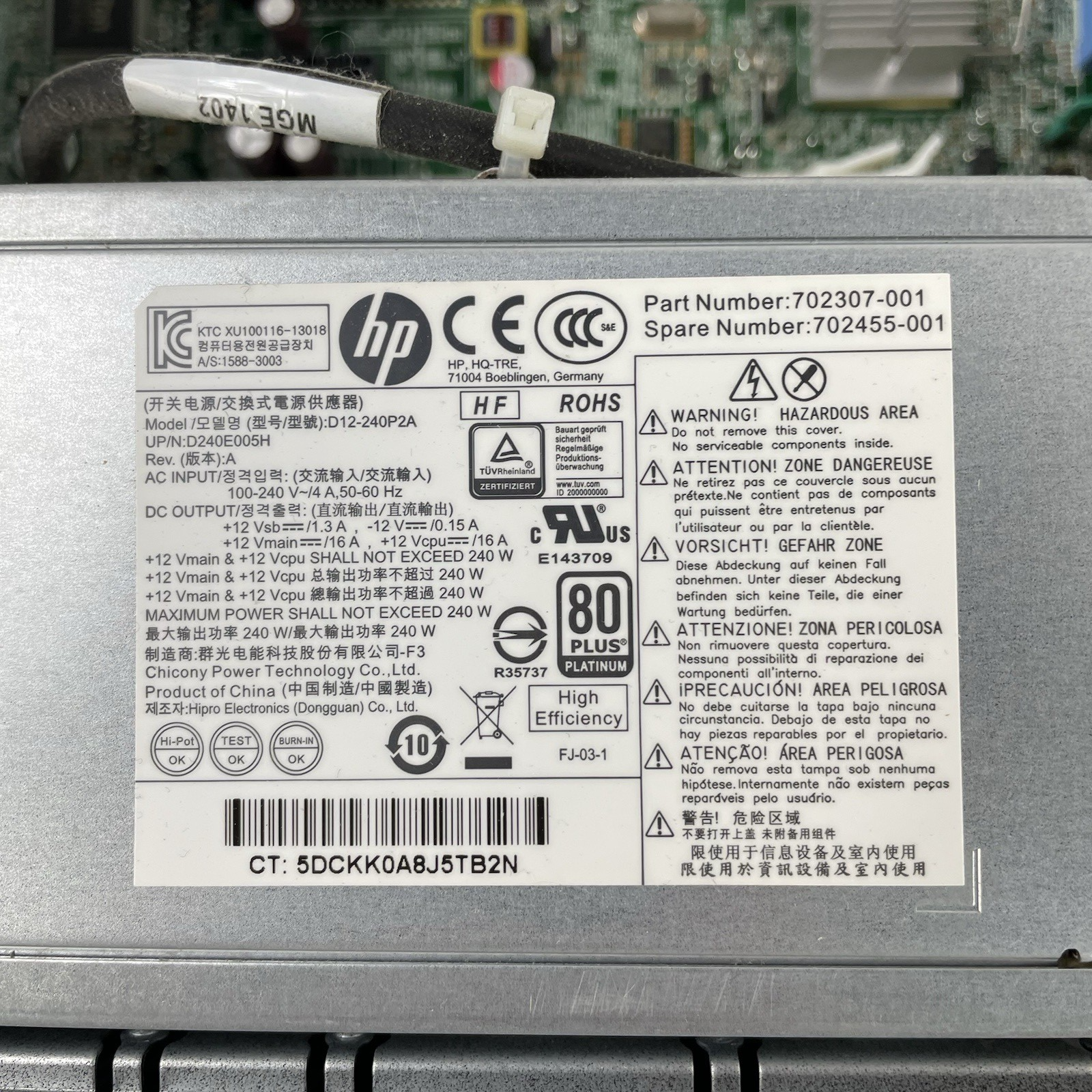 HP EliteDesk 800 G1 SFF i5-4570 3.20 GHz 8 GB RAM No HDD/OS14