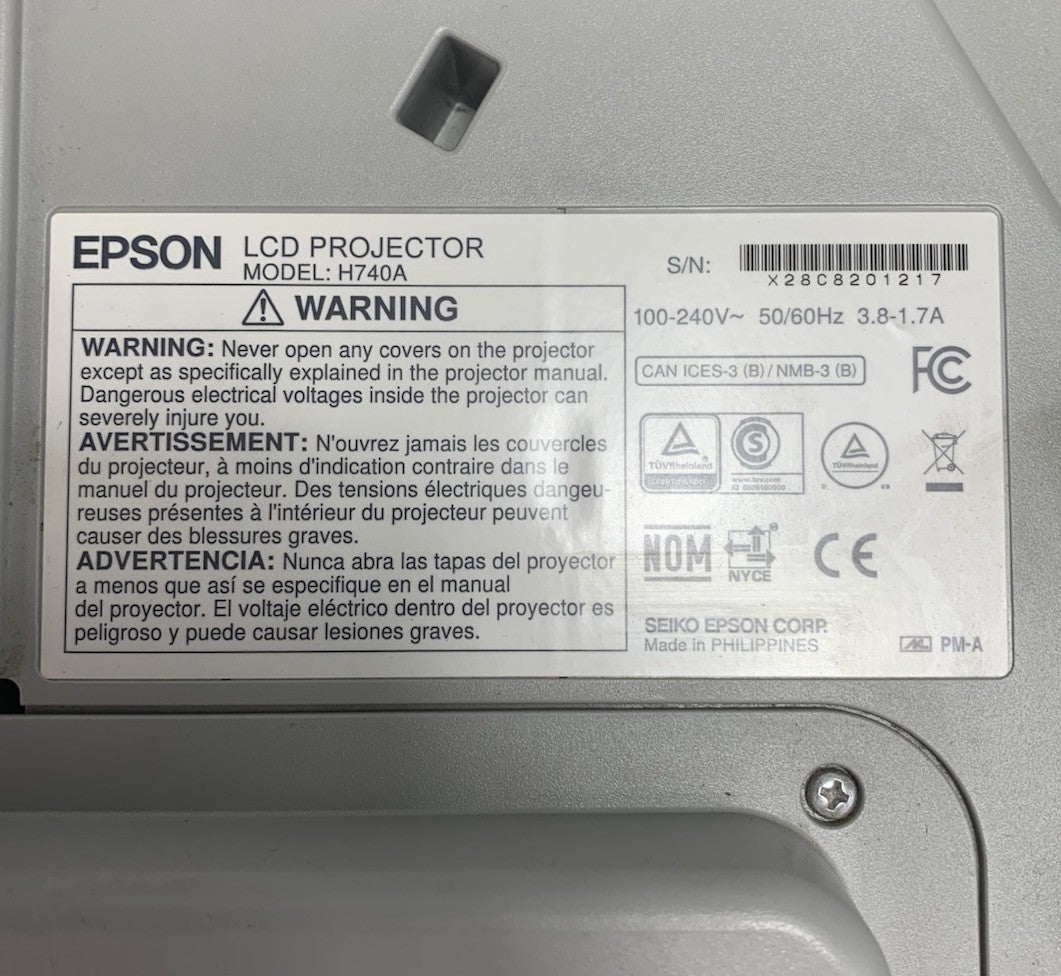 Epson PowerLite 695Wi H740A LCD Lamp Projector 1881 Lamp Hours - No Remote7