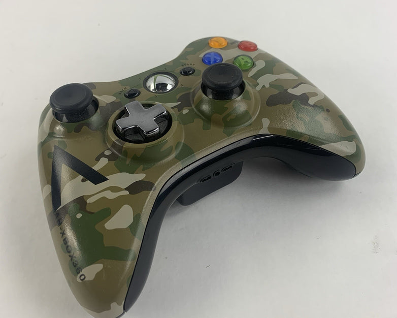 Xbox 360 Green Camouflage Camo Special Edition Halo Controller - Untested