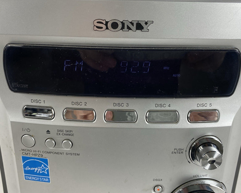 Sony CMT-HPZ9 Cassette and 5 Disc Changer AM/FM Parts or Repair