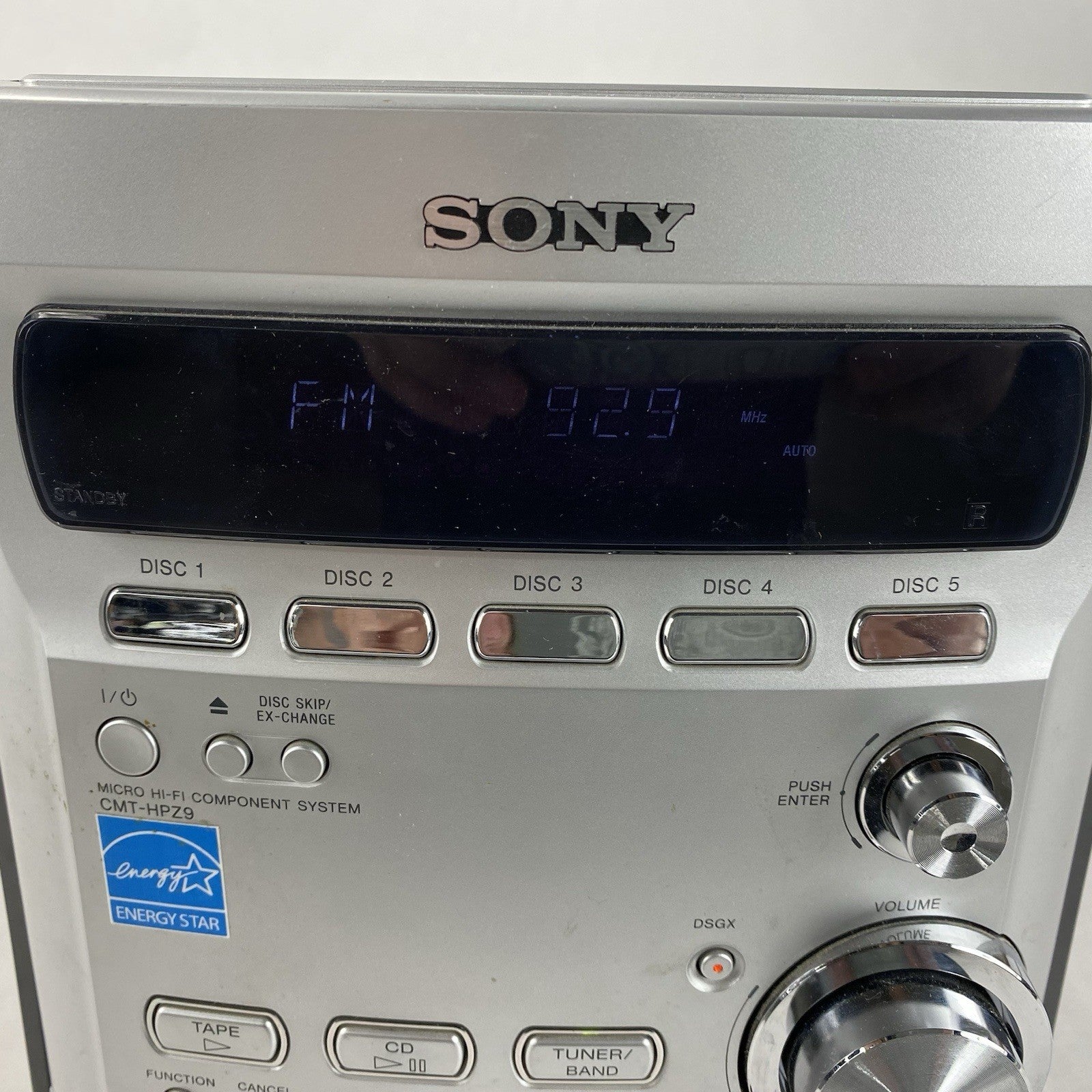 Sony CMT-HPZ9 Cassette and 5 Disc Changer AM/FM Parts or Repair