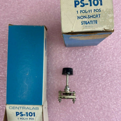 Centralab PS-101 1 pol 11 pos non-shorting Steatite switch Lot of 2