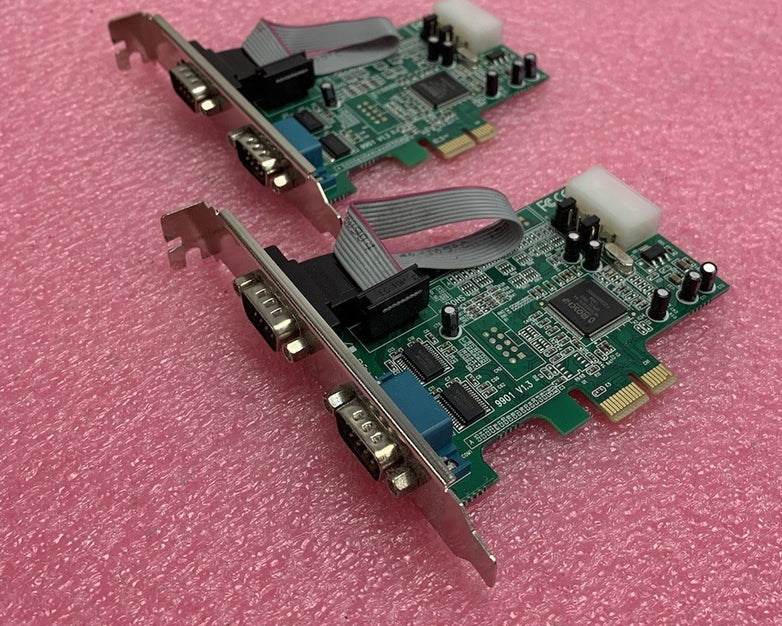 Startech.com PEX2S952LP 2 Port PCIe RS-232 Serial Card Lot of 2 Untested