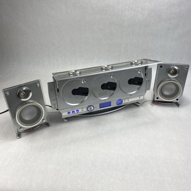 Emerson MS3108 3 CD Changer AM/FM Radio With Speakers - For Parts or Repair
