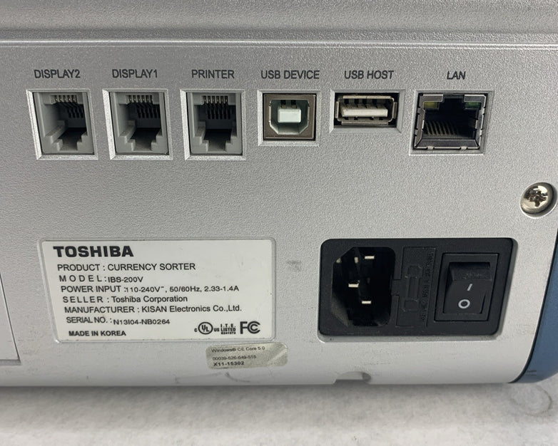 Toshiba IBS-200V Currency Discriminator Currency Sorter No Power Cord - Tested