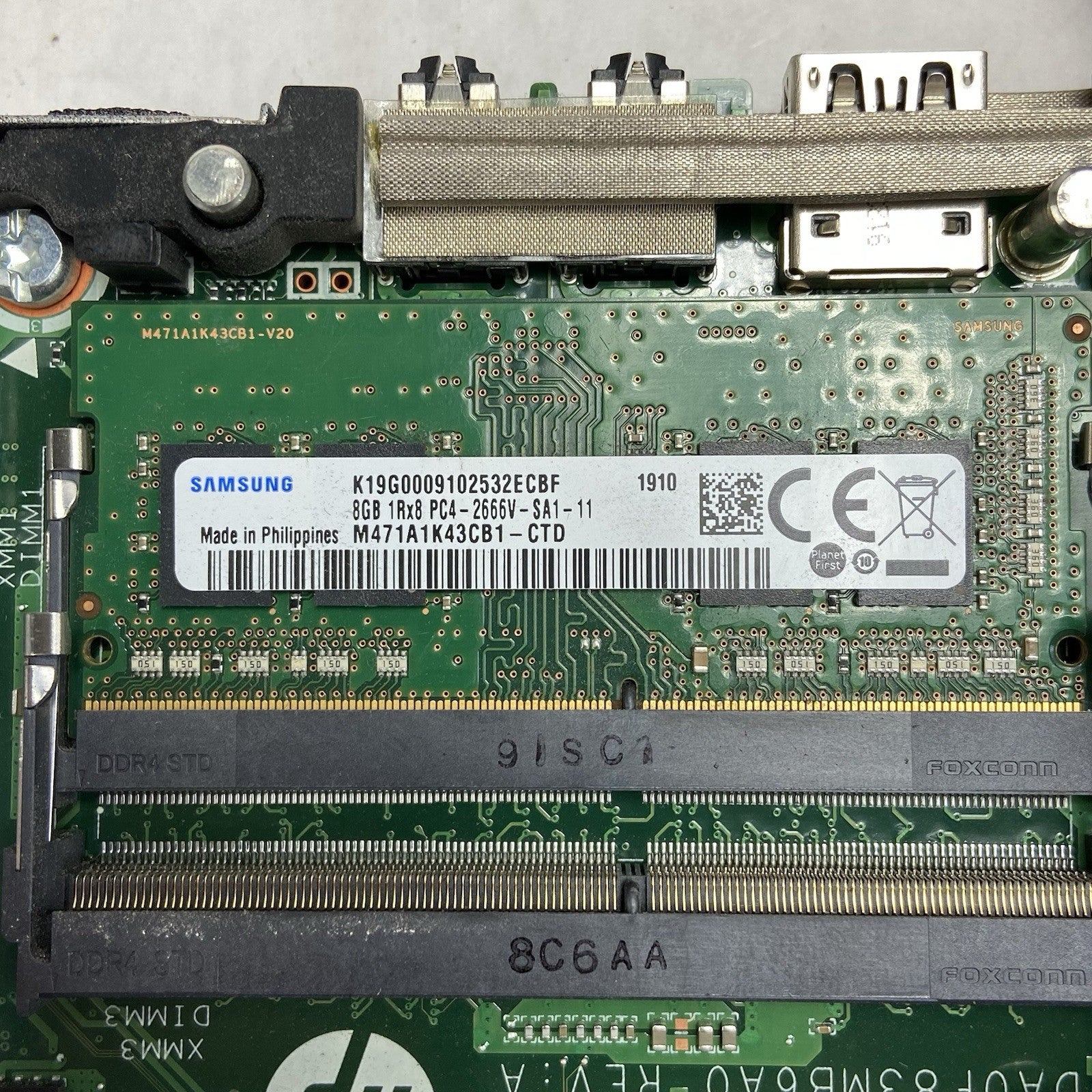 HP EliteDesk 800 G4 Micro Intel Core i5-8600 3.1GHz 8GB RAM No HDDOSAC11
