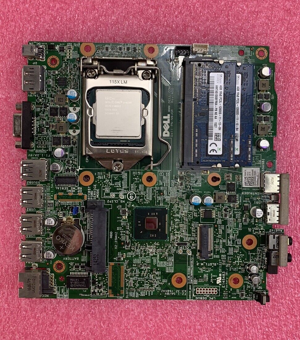 Dell Optiplex 3020M Motherboard Intel Core i3-4150T 3GHz 8GB RAM