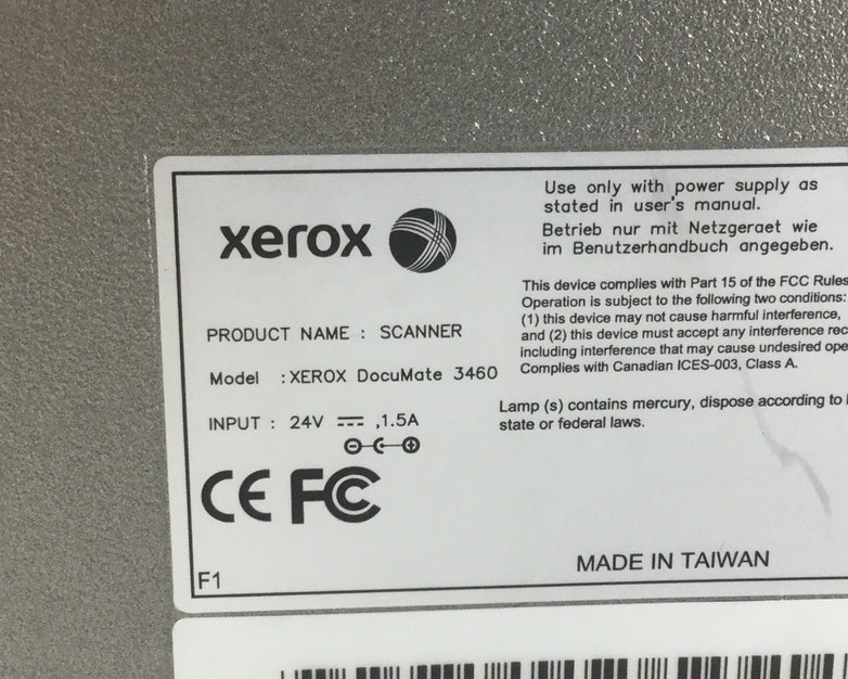 Xerox DocuMate 3460 Parts and Repair