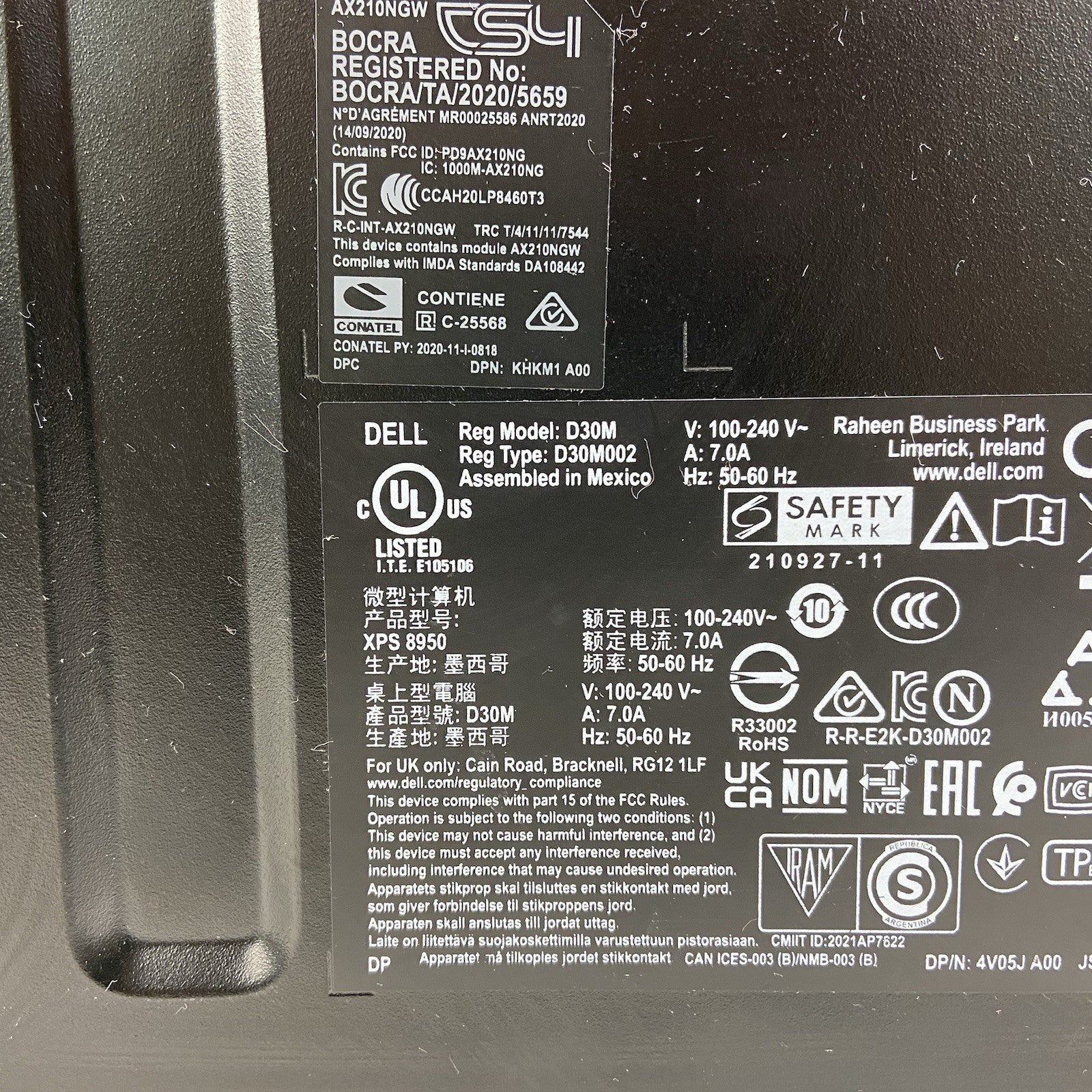 Dell XPS 8950 MT Intel Core i5-12400 2.5GHz 8GB RAM No HDD No OS8