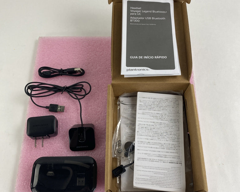 Plantronics B235 Voyager Legend UC Bluetooth Headset and Charging Case Untested