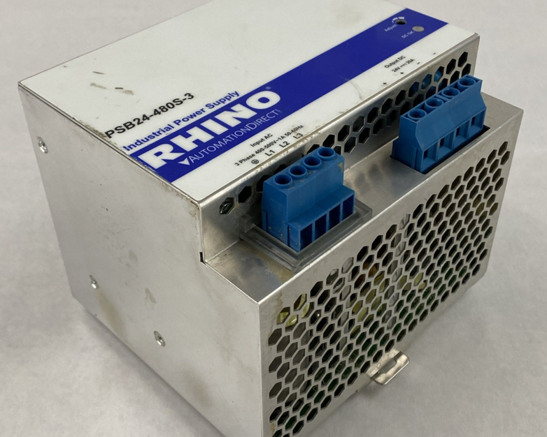 Rhino PSB24-480S-3 Input 3PH 400-500V 1A Output 24V 20A Industrial Power Supply