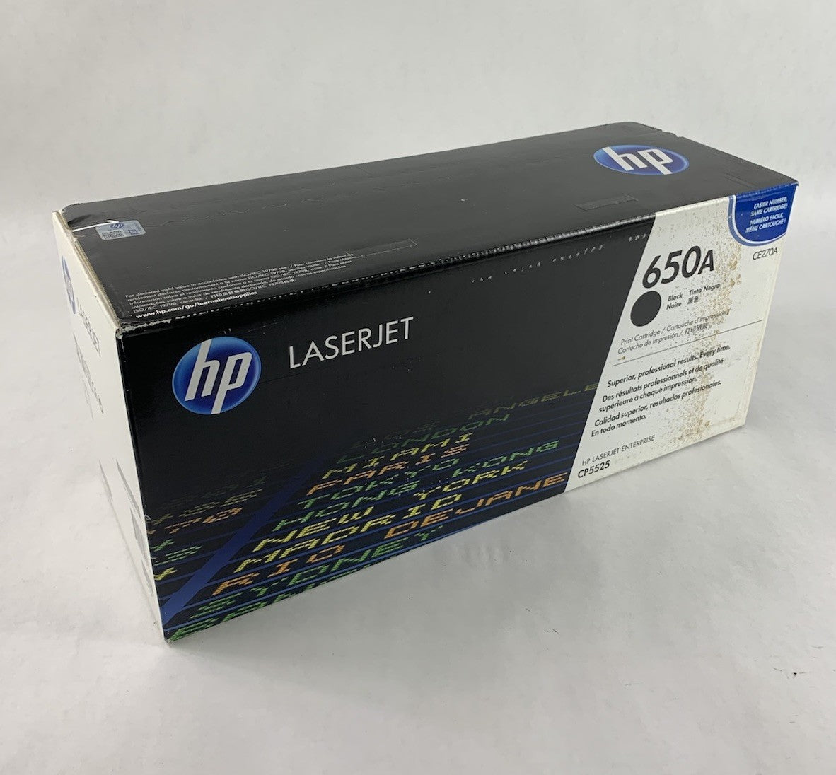 HP LaserJet 650A CE270A Black Toner Cartridge Exp: Feb 20150