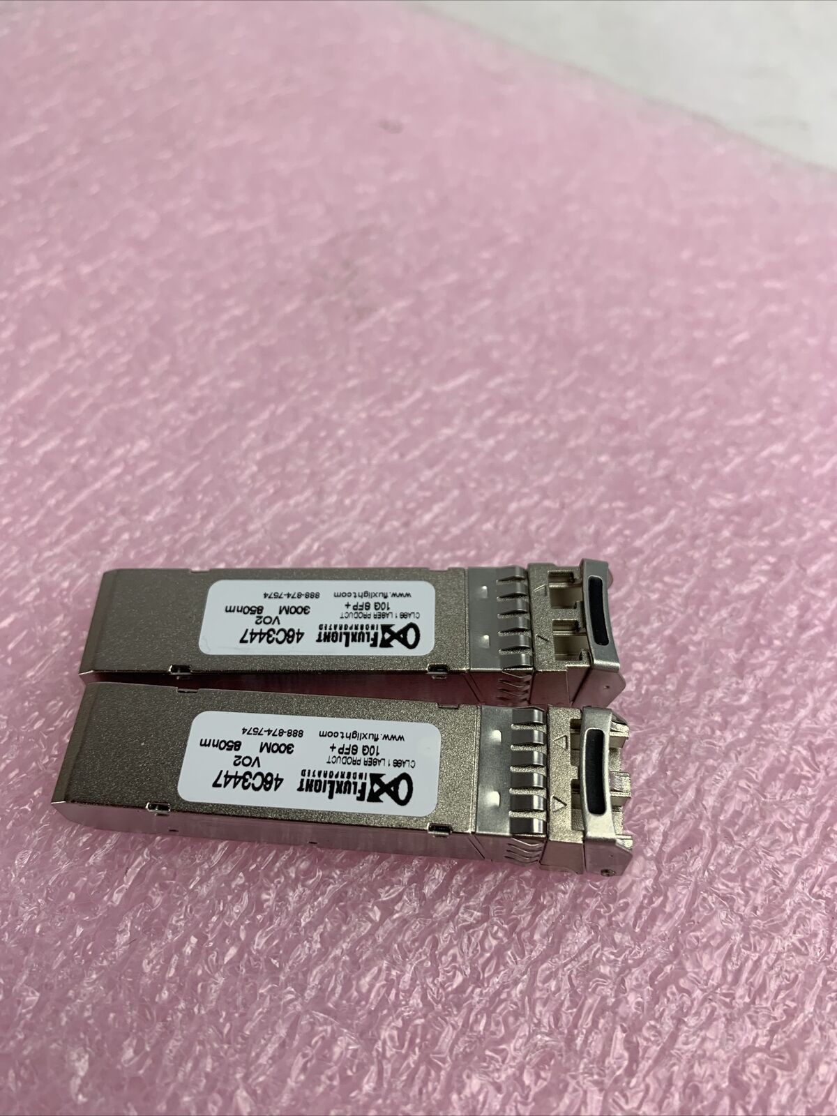 Fluxlight 46C3447 10G SFP+ Transceiver Lot of 2