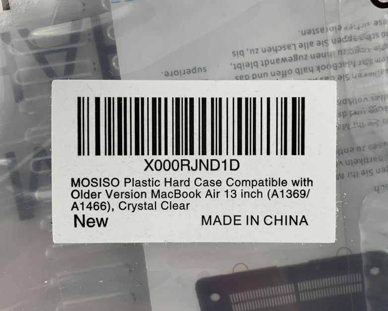 Mosiso A1369 Macbook Air 13" Clear Plastic Hard Case (Lot of 2)