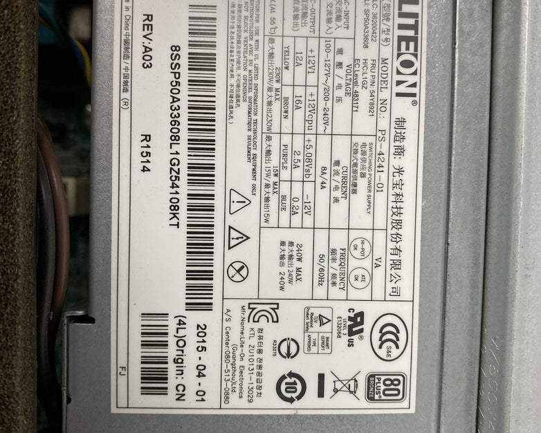 Lenovo ThinkStation P300 SFF Intel Core i7-4790 3.60GHz 16GB RAM No HDD No OS