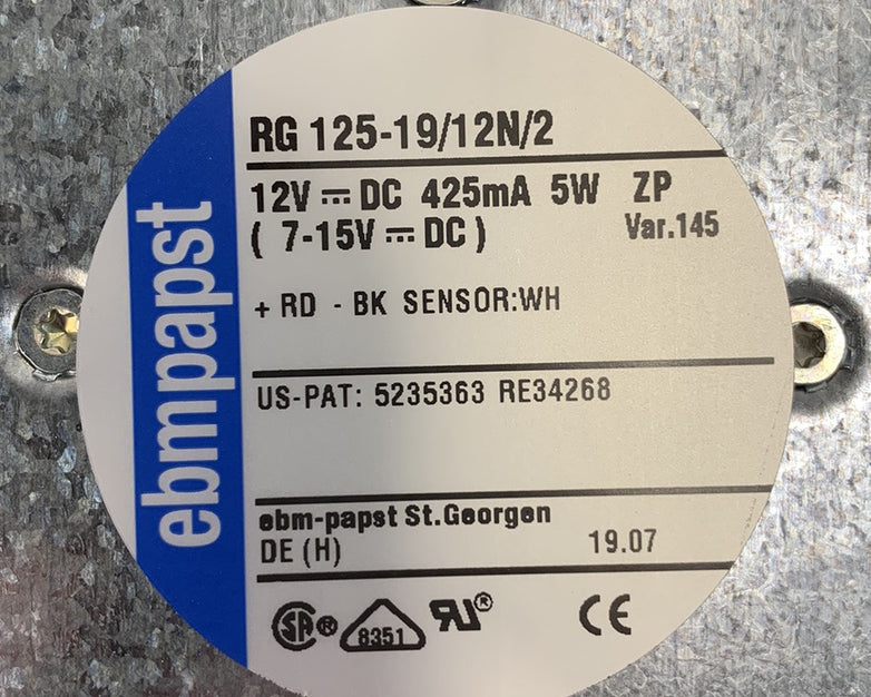 Ebm-papst Rg 125-19/12N/2 Compact Blower