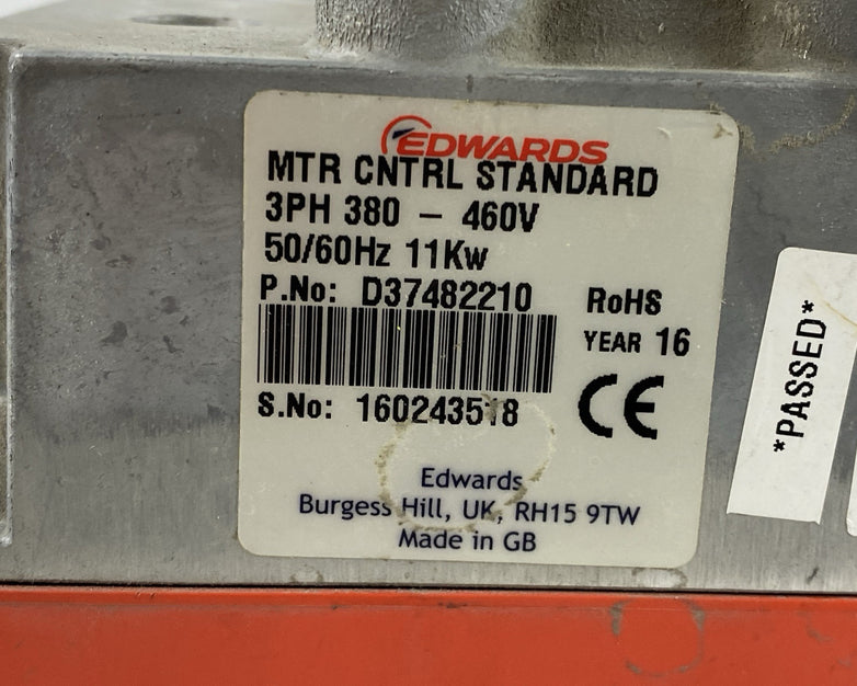 Edwards MTR CNTRL Standard 3PH 380-460V 50/60Hz 11Kw D37482911 Parts or Repair