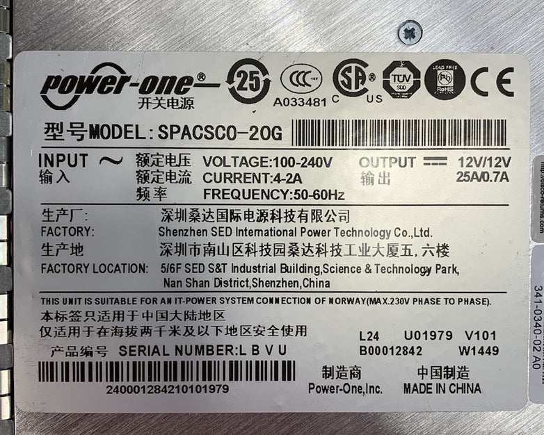 Power One SPACSC0-20G Power Supply