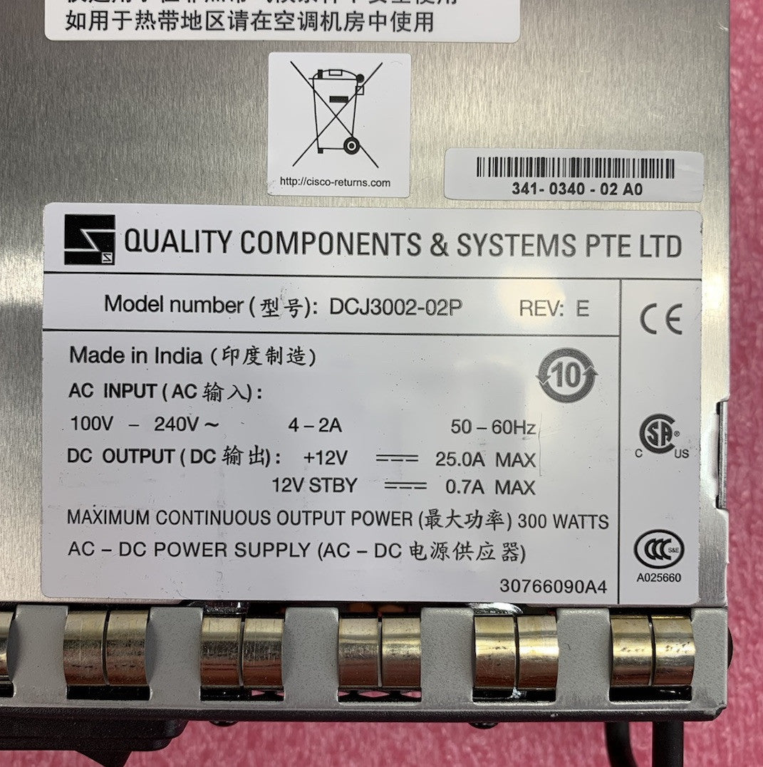 Quality Components DCJ3002-02P 300W AC/DC Power Supply