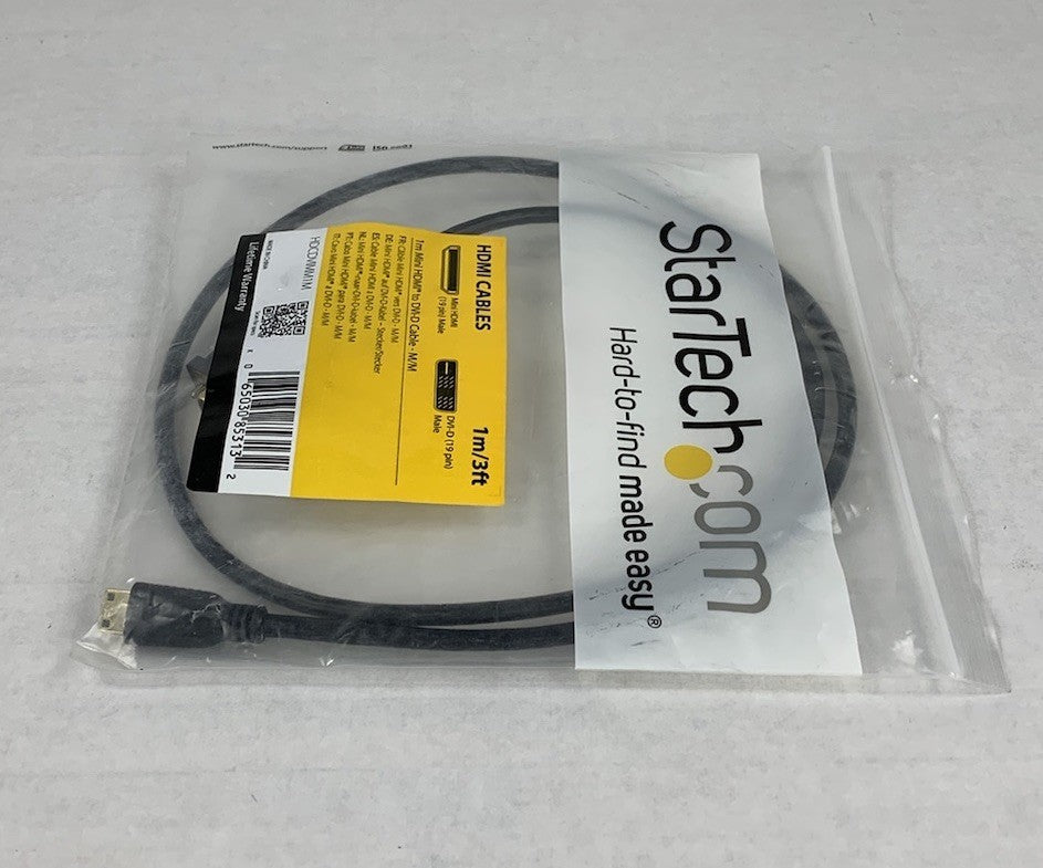 Startech HDMIACMM1 1m/3ft HDMI to Mini HDMI Cable (Lot of 2)