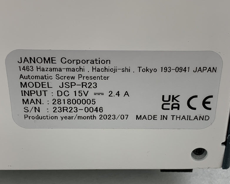 Janome JSP-R23 Automatic Screw Feeder Presenter - Parts and Repair