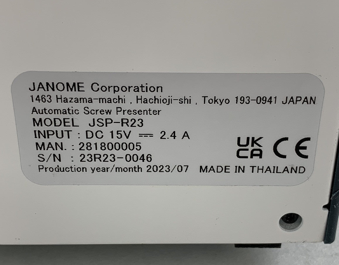 Janome JSP-R23 Automatic Screw Feeder Presenter - Parts and Repair