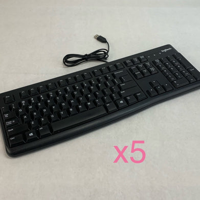 Logitech K120 YU0036 USB Wired Keyboard (Lot of 5)
