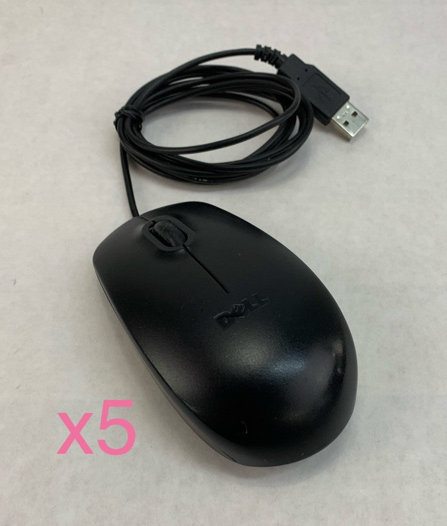 Dell MS111-P USB Wired Mouse (Lot of 5)