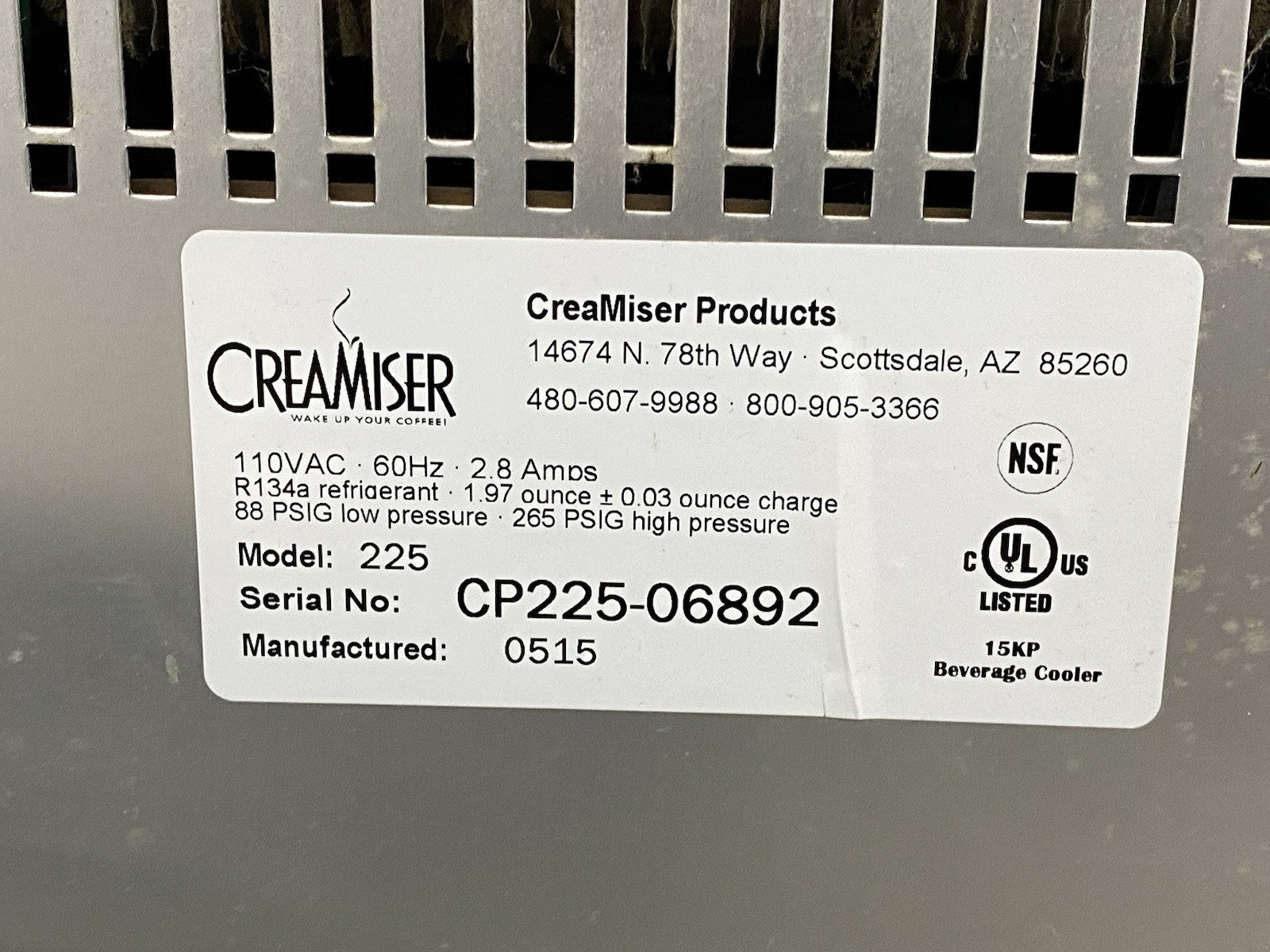 Creamiser Model 225 International Delight Coffee Dispenser - Parts or Repair