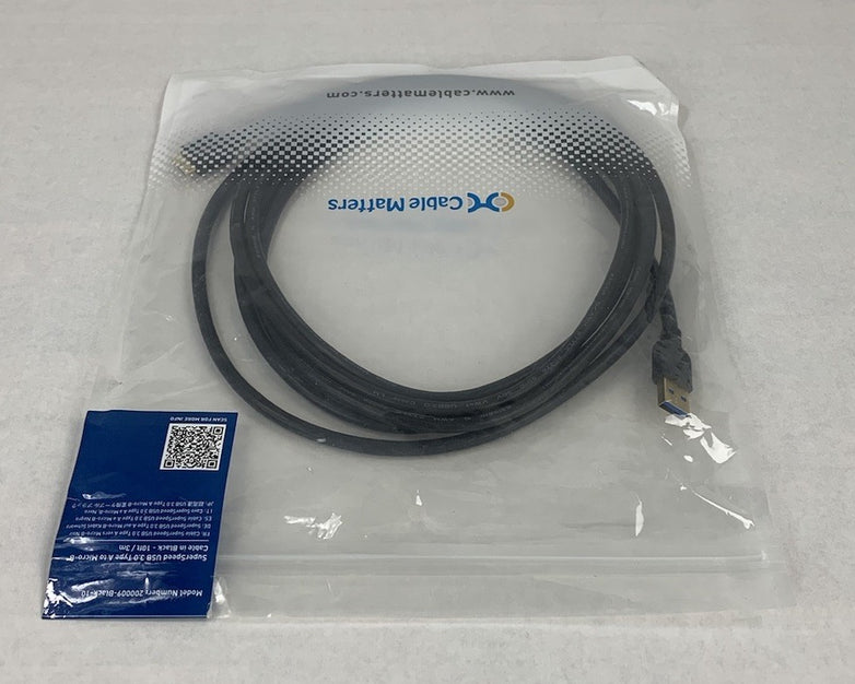 CableMatters 900009-Black-10 Superspeed USB 3.0 Type A to Micro B 10ft Cable