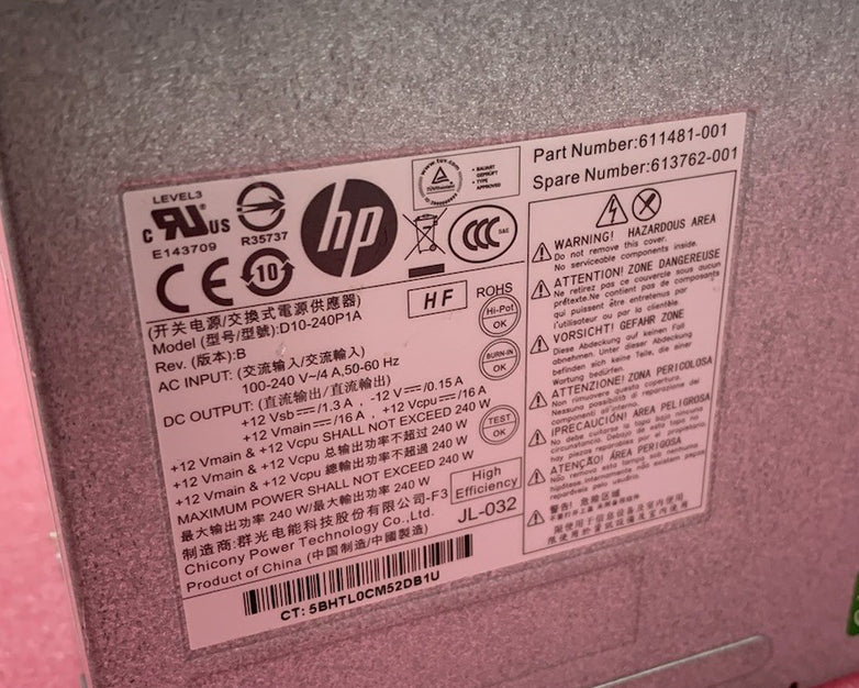 HP D10-240P1A 240W Power Supply