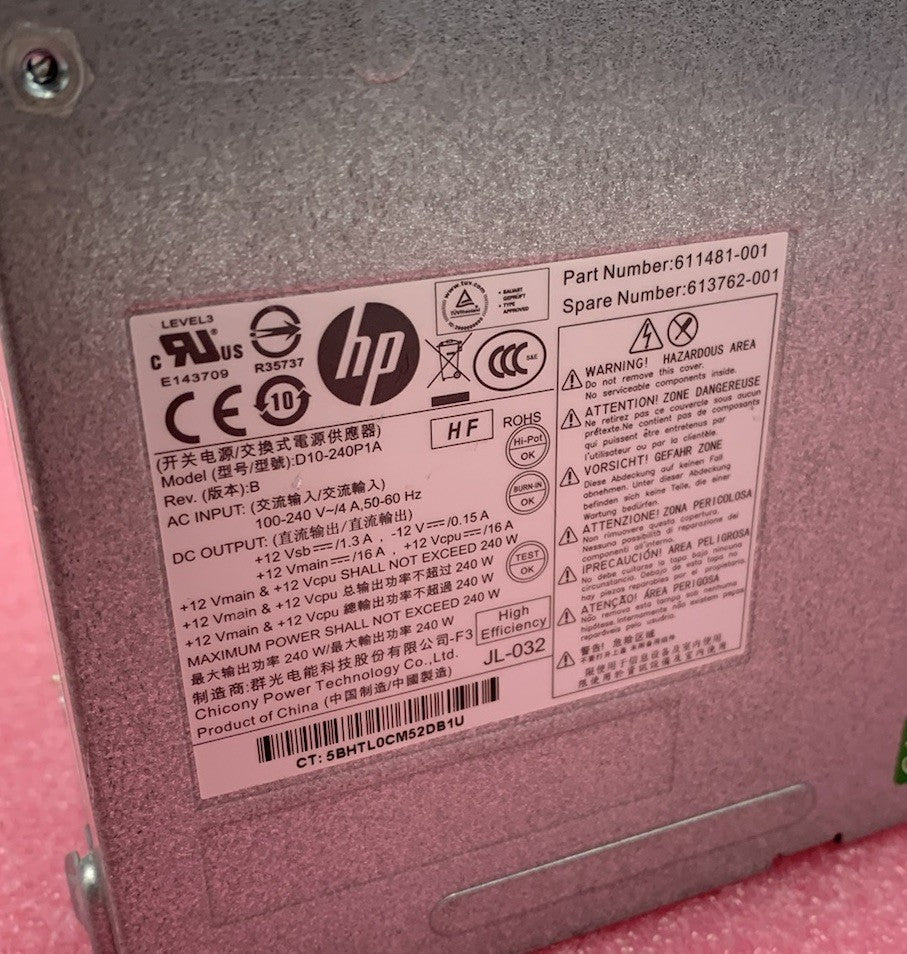 HP D10-240P1A 240W Power Supply