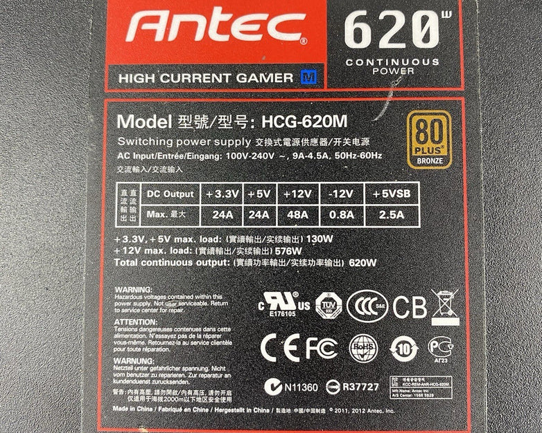 Antec HCG-620M 620W 80 Plus Bronze Power Supply Tested