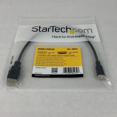Startech HDMIACMM1 1ft HDMI to Mini HDMI Cable (Lot of 3)