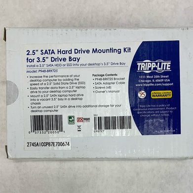 Tripp Lite 2.5" SATA Hard Drive Mounting Kit for 3.5" Drive Bay (Lot of 4)