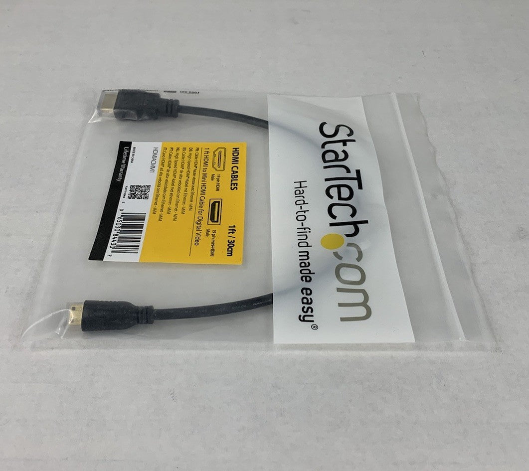 Startech HDMIACMM1 1ft HDMI to Mini HDMI Cable (Lot of 3)