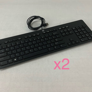 HP PH0U Slim USB Wired Keyboard (Lot of 2)