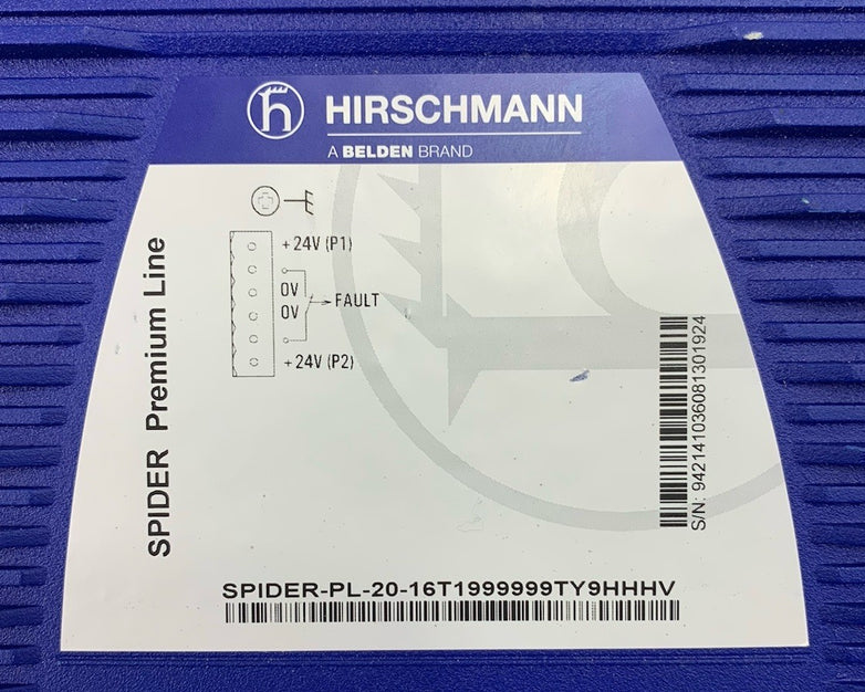 Hirschmann Spider PL-20-16T1999999TY9HHHV Unmanaged Ethernet Mount Switch