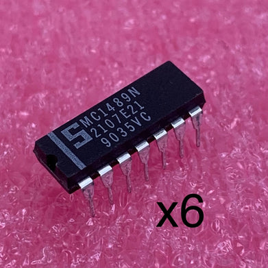 Signature MC1489N Quad Line Receiver IC (Lot of 6)