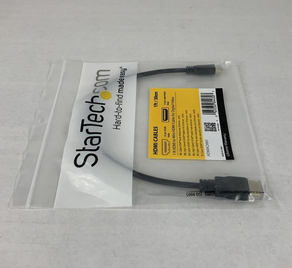 Startech HDMIACMM1 1ft HDMI to Mini HDMI Cable (Lot of 3)