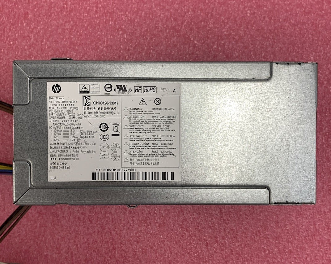 HP PCC002 240W Power Supply (Lot of 2)