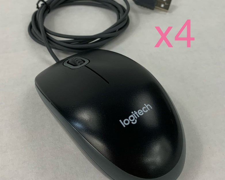 Logitech M-U002 Wired USB Mouse (Lot of 4)